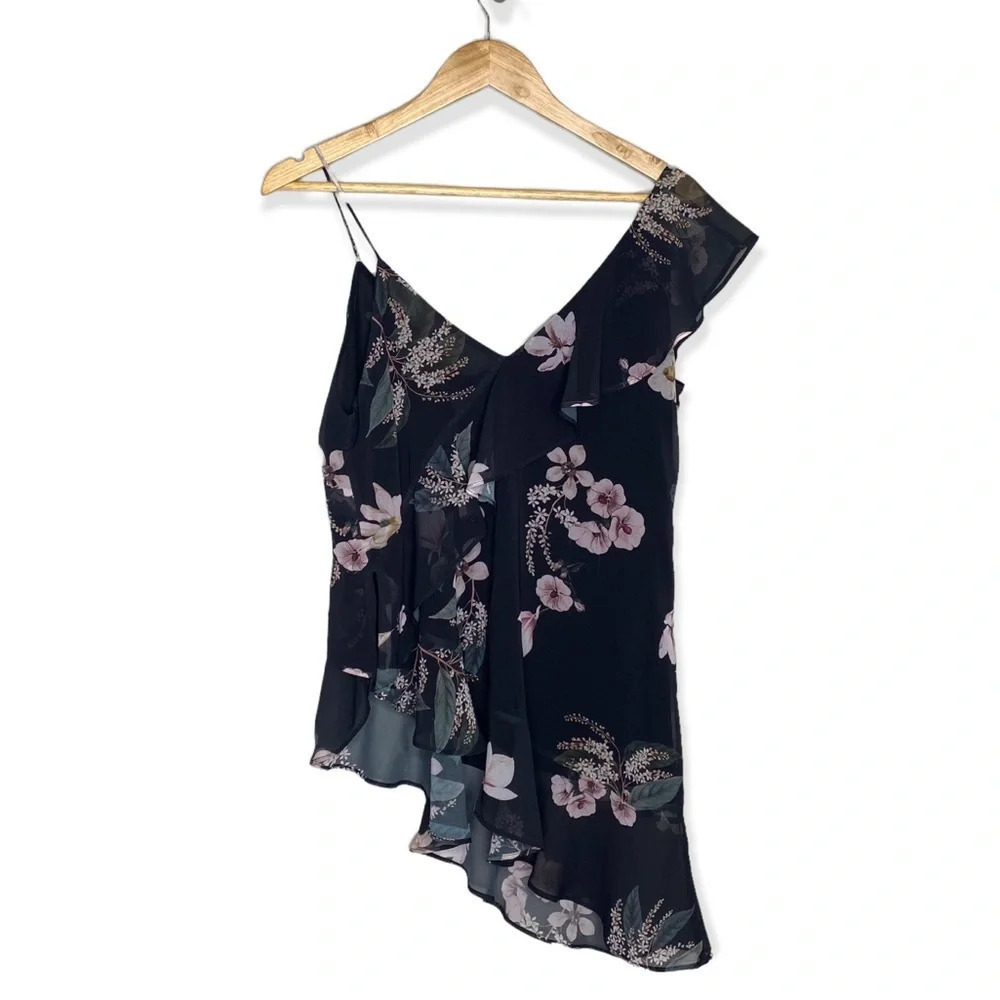 ✨NWT Keepsake The Label Back Cosmic Girl Floral Asymmetrical Top Size Medium - Picture 7 of 9